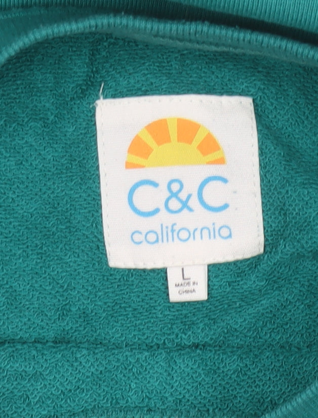 C&C California Women’s Green L Palm Beach Tennis Club Sweatshirt