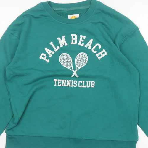 C&C California Women’s Green L Palm Beach Tennis Club Sweatshirt