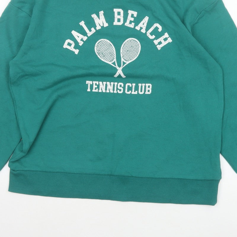 C&C California Women’s Green L Palm Beach Tennis Club Sweatshirt