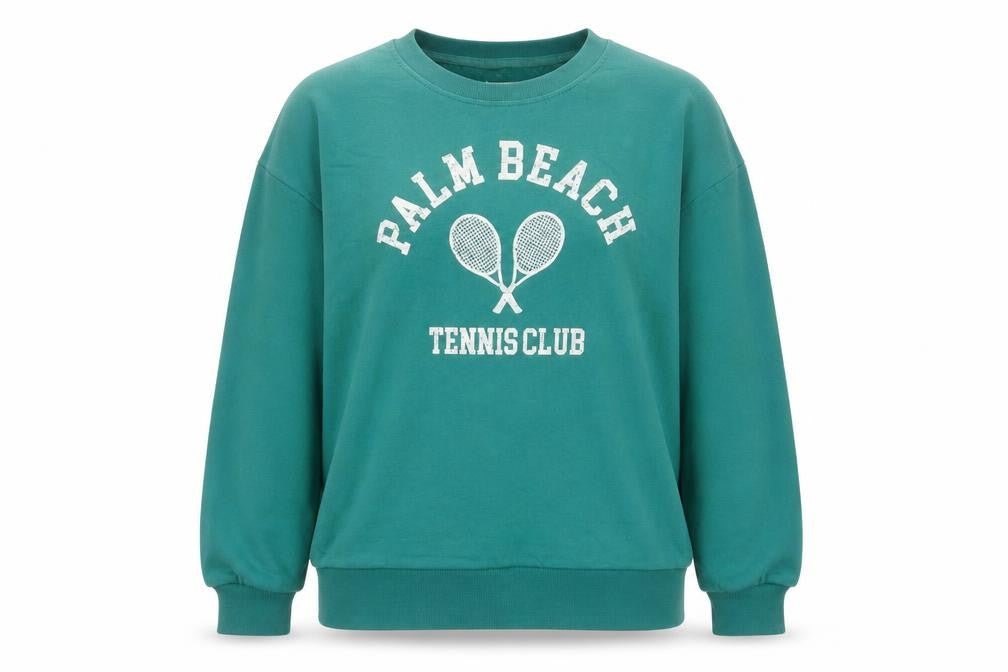 C&C California Women’s Green L Palm Beach Tennis Club Sweatshirt