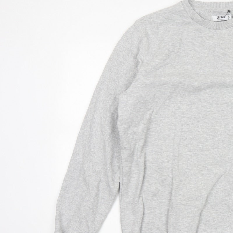 Jacamo Men Grey M Crew Neck Pullover Sweatshirt Cotton Blend