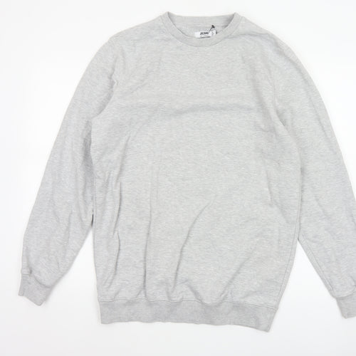 Jacamo Men Grey M Crew Neck Pullover Sweatshirt Cotton Blend