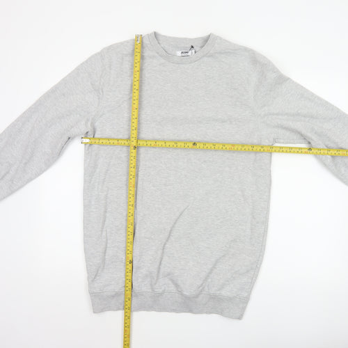 Jacamo Men Grey M Crew Neck Pullover Sweatshirt Cotton Blend