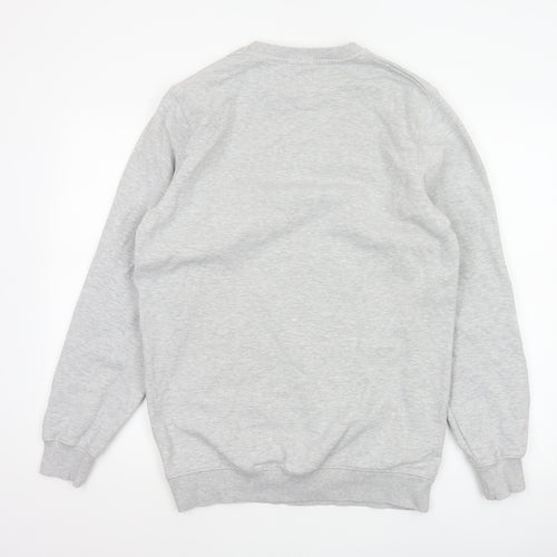 Jacamo Men Grey M Crew Neck Pullover Sweatshirt Cotton Blend