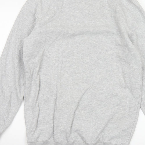 Jacamo Men Grey M Crew Neck Pullover Sweatshirt Cotton Blend