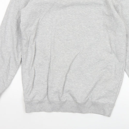 Jacamo Men Grey M Crew Neck Pullover Sweatshirt Cotton Blend