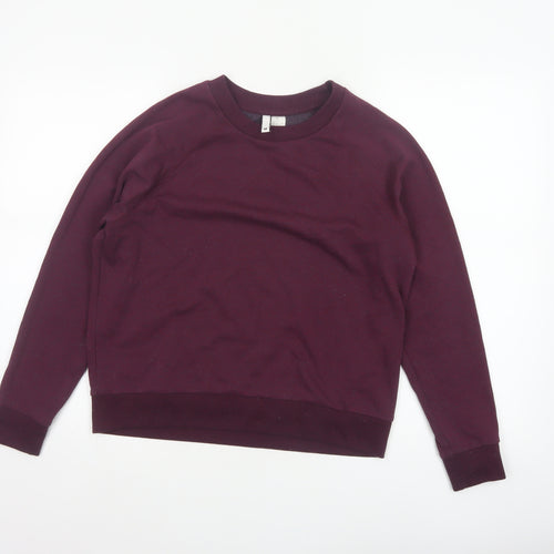H&M Women’s Purple Burgundy M Raglan Crew Neck Pullover Sweatshirt
