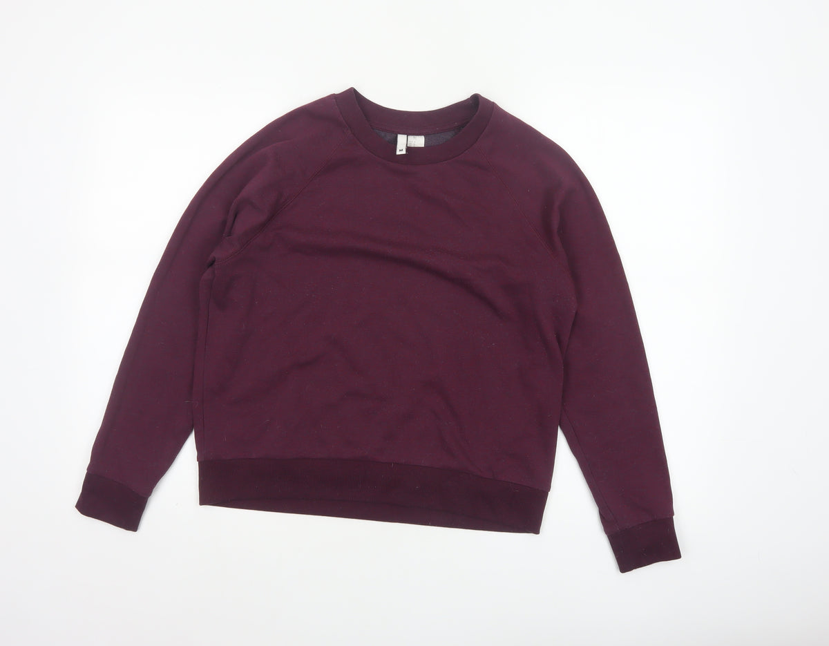 H&M Women’s Purple Burgundy M Raglan Crew Neck Pullover Sweatshirt