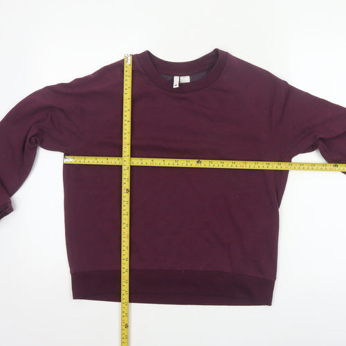 H&M Women’s Purple Burgundy M Raglan Crew Neck Pullover Sweatshirt
