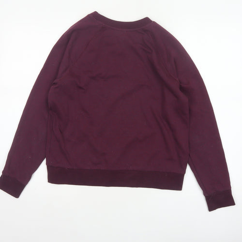 H&M Women’s Purple Burgundy M Raglan Crew Neck Pullover Sweatshirt