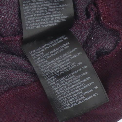 H&M Women’s Purple Burgundy M Raglan Crew Neck Pullover Sweatshirt
