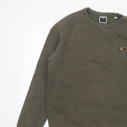 Jack & Jones Core Men's Green S Pullover Crew Neck Logo Sweatshirt