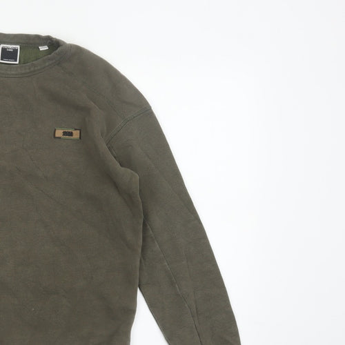 Jack & Jones Core Men's Green S Pullover Crew Neck Logo Sweatshirt