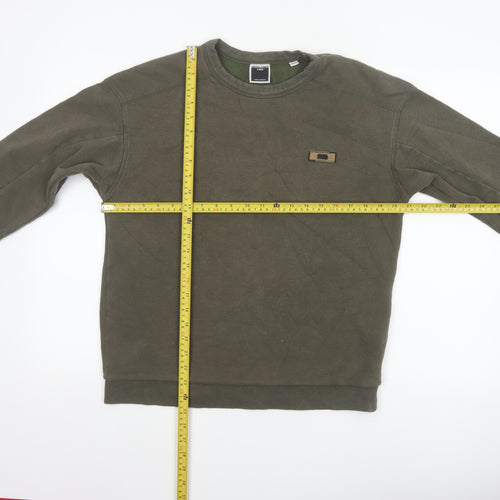 Jack & Jones Core Men's Green S Pullover Crew Neck Logo Sweatshirt