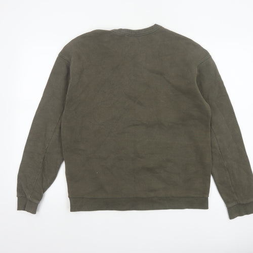 Jack & Jones Core Men's Green S Pullover Crew Neck Logo Sweatshirt
