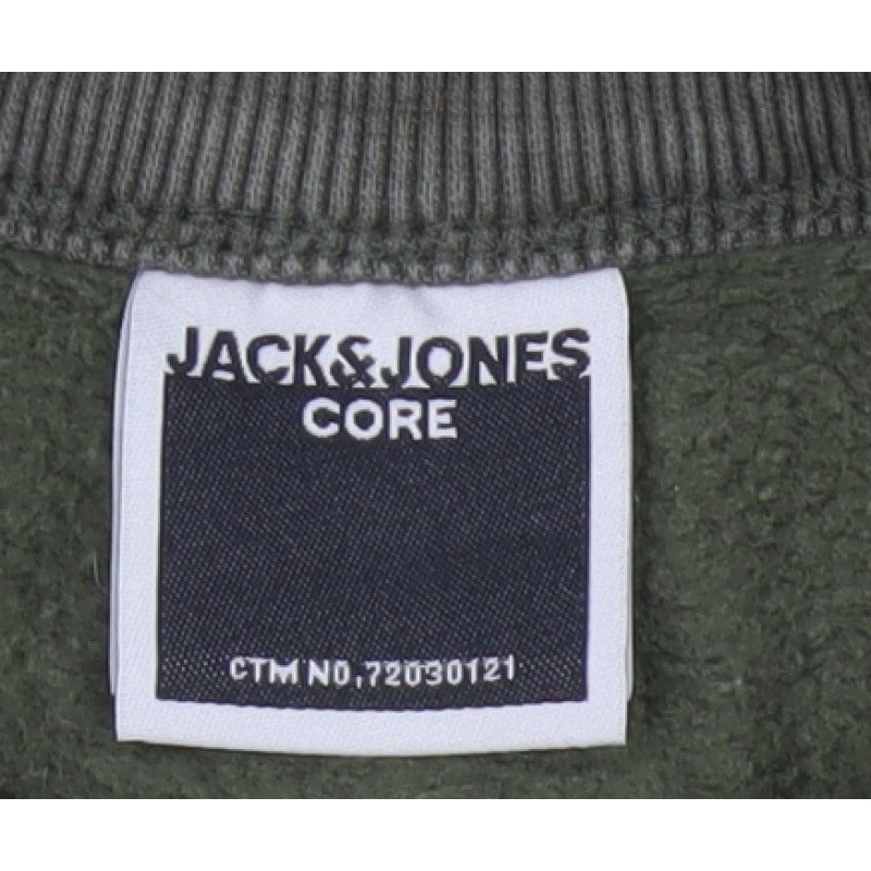 Jack & Jones Core Men's Green S Pullover Crew Neck Logo Sweatshirt