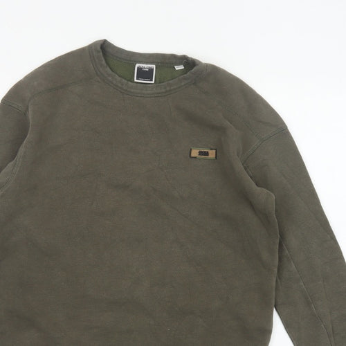 Jack & Jones Core Men's Green S Pullover Crew Neck Logo Sweatshirt