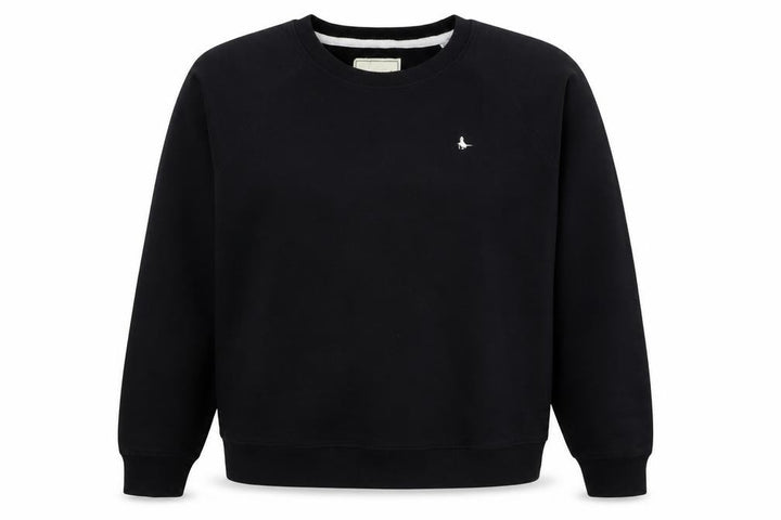 Jack Wills Women's Black UK 18 Pullover Crew Neck Logo Sweatshirt