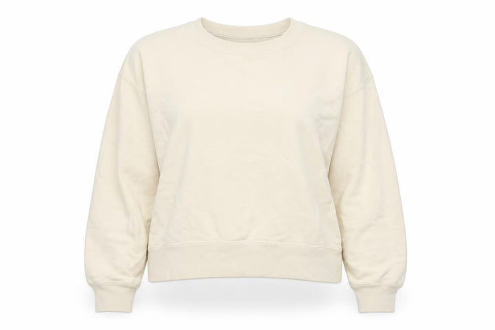Uniqlo Women Ivory XS Pullover Crew Neck Cotton Sweatshirt