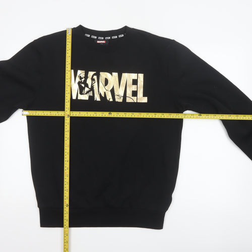Marvel Men’s Black M Gold Darth Vader Graphic Print Crew Neck Sweatshirt