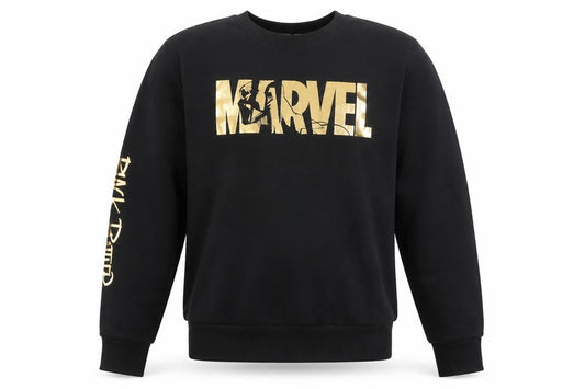 Marvel Men’s Black M Gold Darth Vader Graphic Print Crew Neck Sweatshirt