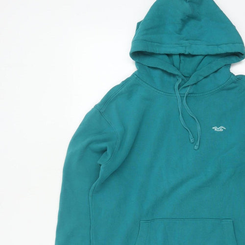 Hollister Men’s Blue XS Pullover Hoodie Logo Pocket