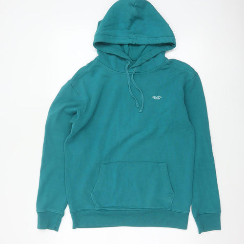 Hollister Men’s Blue XS Pullover Hoodie Logo Pocket
