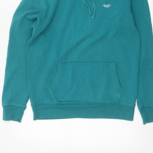 Hollister Men’s Blue XS Pullover Hoodie Logo Pocket