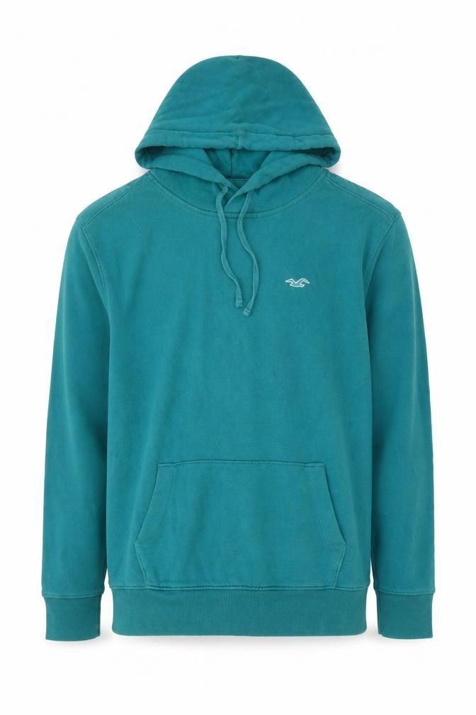 Hollister Men’s Blue XS Pullover Hoodie Logo Pocket
