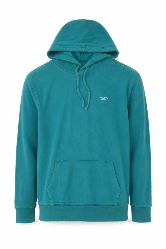 Hollister Men’s Blue XS Pullover Hoodie Logo Pocket