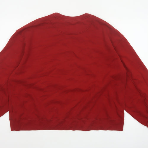 Abercrombie & Fitch Women’s Red XL Logo Crew Neck Pullover Sweatshirt