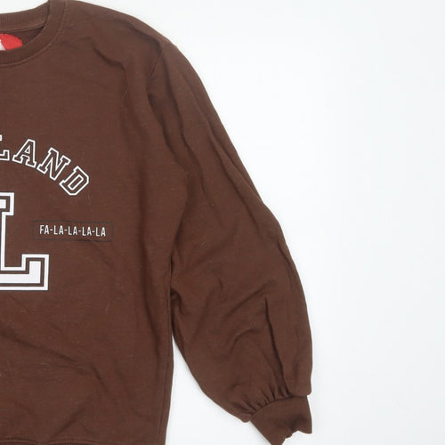 Threadbare Women’s Brown Size 10 Christmas Lapland Graphic Sweatshirt