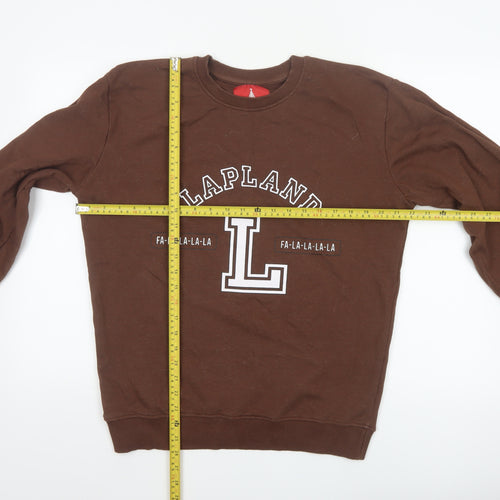 Threadbare Women’s Brown Size 10 Christmas Lapland Graphic Sweatshirt