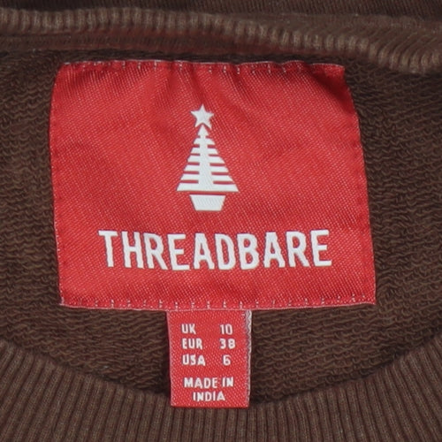 Threadbare Women’s Brown Size 10 Christmas Lapland Graphic Sweatshirt