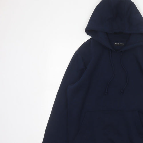 Brave Soul Women’s Navy Blue S Pullover Hooded Sweatshirt