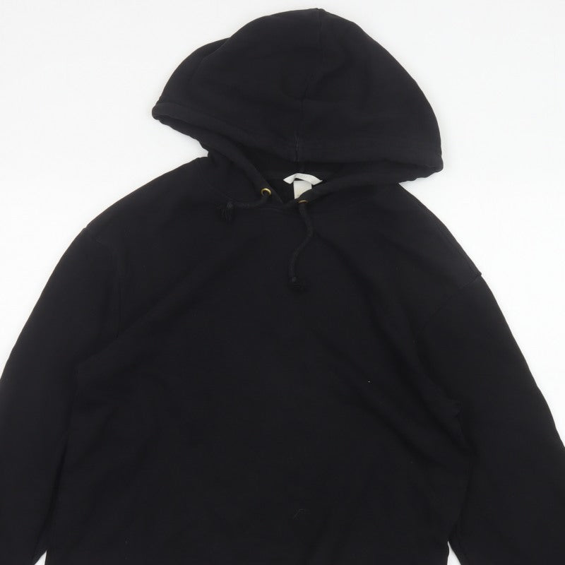 Additional view of H&M Women’s Black UK 12 Pullover Hoodie Cropped Drawstring