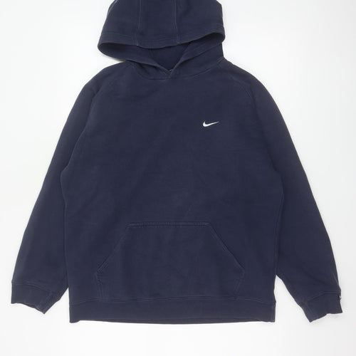 Nike Boys Navy Blue 12-13 Years Pullover Hoodie Logo Pocket