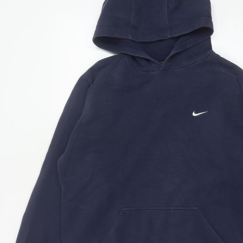 Nike Boys Navy Blue 12-13 Years Pullover Hoodie Logo Pocket