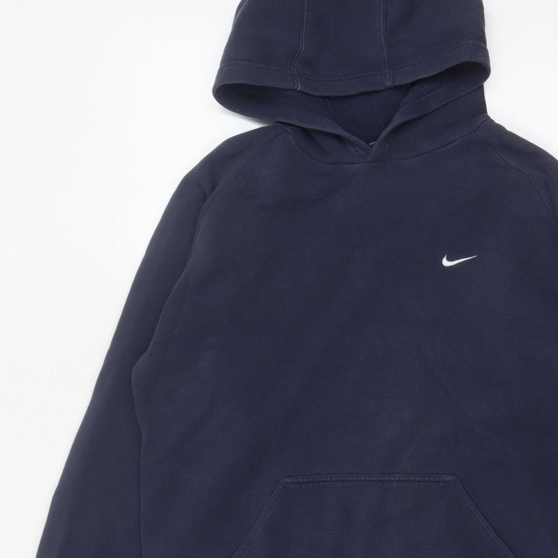 Nike Boys Navy Blue 12-13 Years Pullover Hoodie Logo Pocket