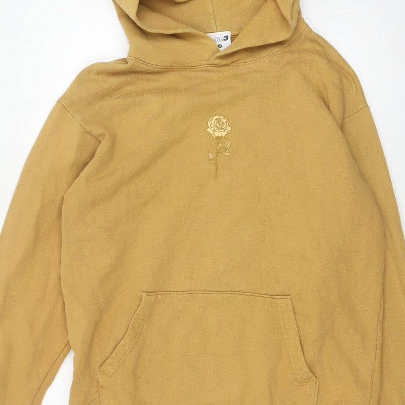 Additional view of RIC3 Men’s Brown M Pullover Hoodie Rose Graphic Print Logo