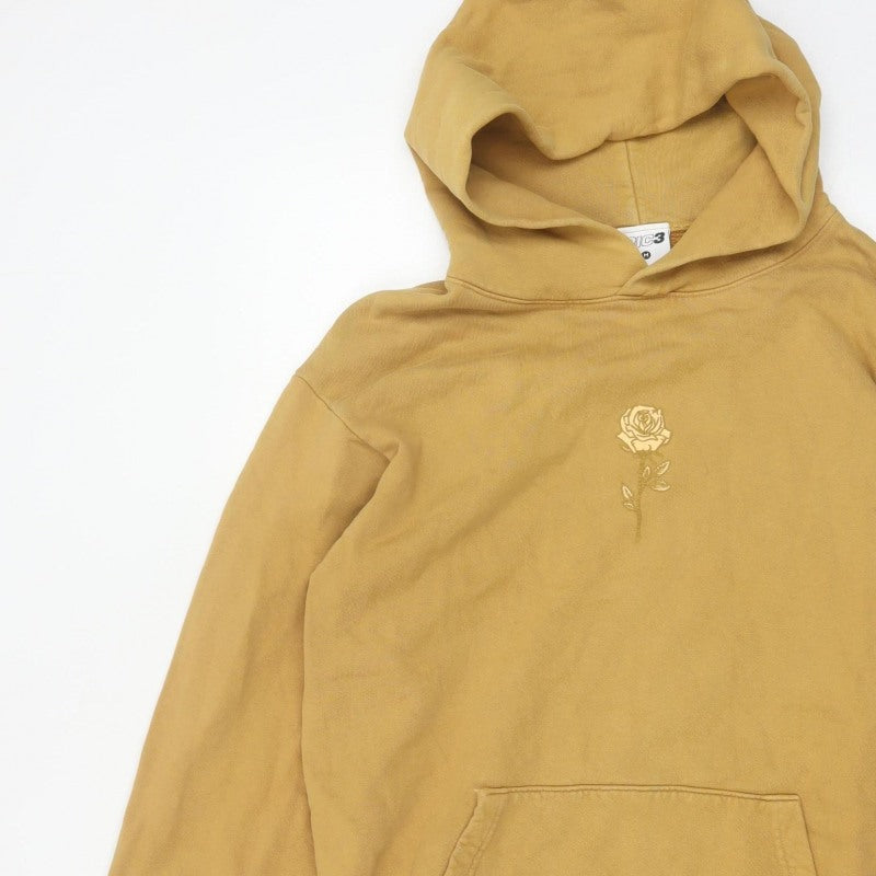 Additional view of RIC3 Men’s Brown M Pullover Hoodie Rose Graphic Print Logo
