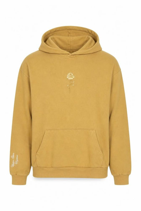 RIC3 Men’s Brown M Pullover Hoodie Rose Graphic Print Logo
