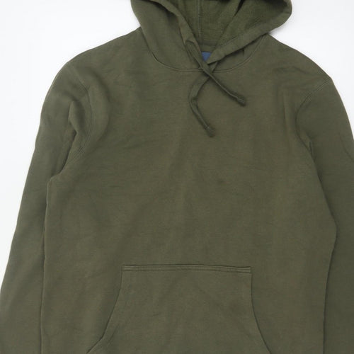 Easy Men’s Green Large Pullover Hoodie Fleece Kangaroo Pocket