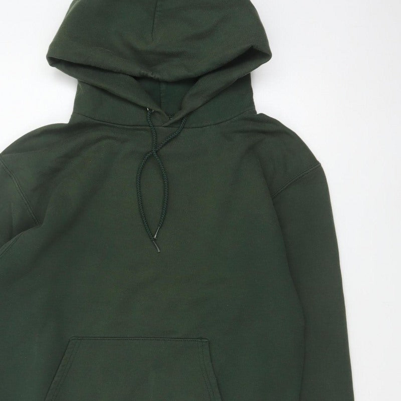 Champion Men’s Green S Pullover Hoodie Drawstring Pocket Logo