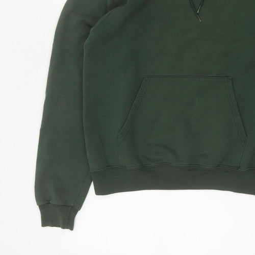 Champion Men’s Green S Pullover Hoodie Drawstring Pocket Logo