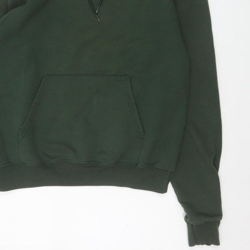 Champion Men’s Green S Pullover Hoodie Drawstring Pocket Logo