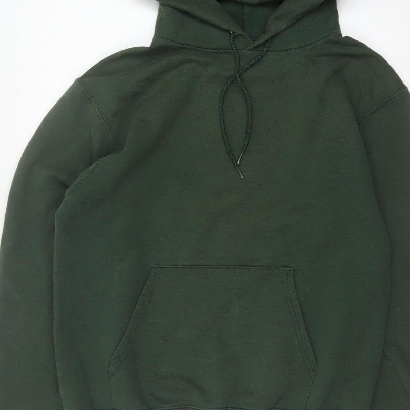Champion Men’s Green S Pullover Hoodie Drawstring Pocket Logo
