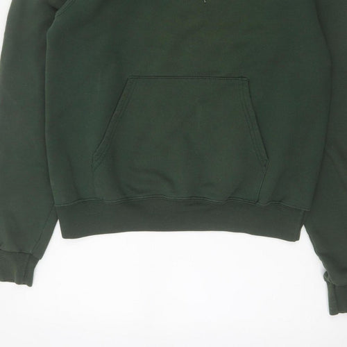 Champion Men’s Green S Pullover Hoodie Drawstring Pocket Logo