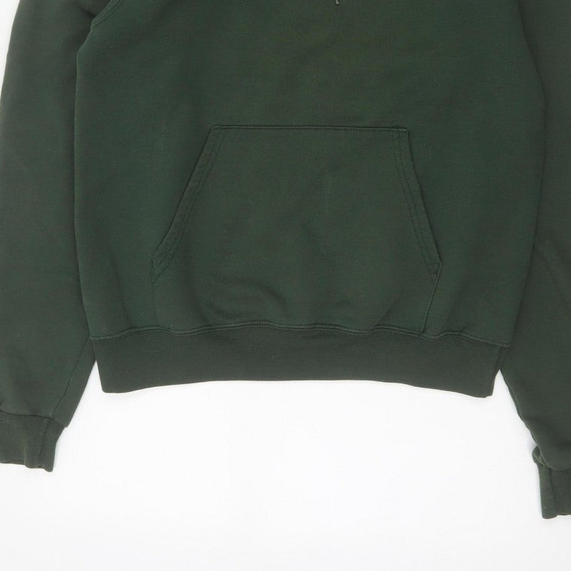 Champion Men’s Green S Pullover Hoodie Drawstring Pocket Logo
