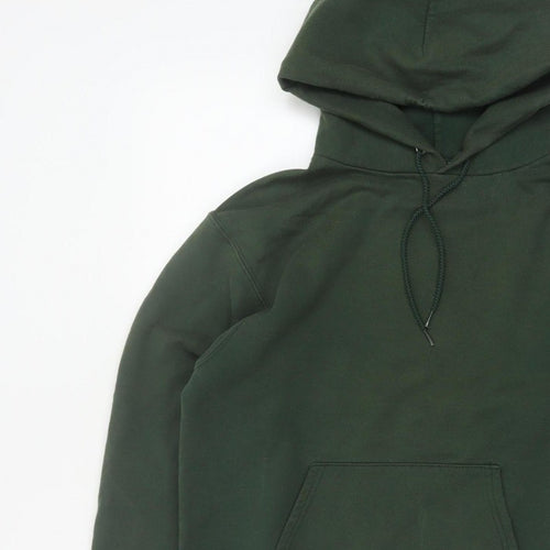 Champion Men’s Green S Pullover Hoodie Drawstring Pocket Logo